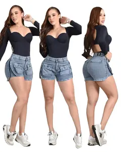 SHORT COLOMBIANO CON REALZE Y CONTROL ABDOMEN EN TELA LICRADA DIFERENTES COLORES