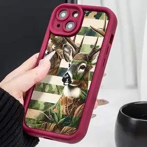 Phone Case with a Camouflage Antler Flag Design, Suitable for Models Like for iPhone 17 E Air Pro ProMax iPhone16 15 14 Plus 13 12 Mini 11 X XS XR. Features Include Shock Resistance And a Robust Full-Body Protection.