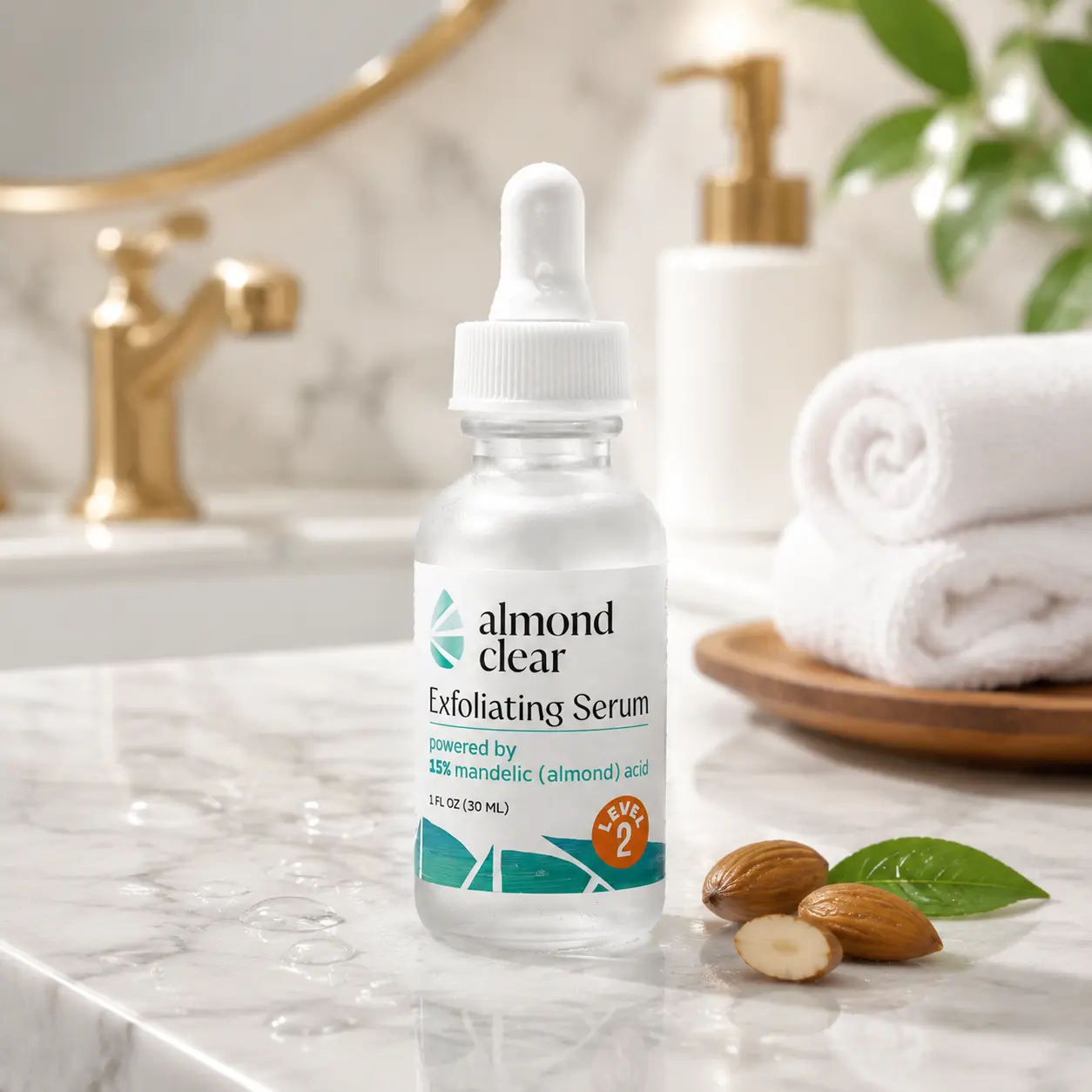 Level 2 Mandelic Acid Body Serum, Clarifying Skin Care for Butt and Back Skin Concerns, Help Improve Look of Ingrown Hairs, Gentle Formula Safe for Sensitive Skin