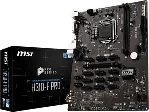 MSI Pro Series Intel Coffee Lake H310 LGA 1151 BTC ETH LTC Crypto Mining ATX Motherboard (H310-F PRO)