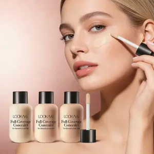 All-in-One Concealer - Smooth matte finish, waterproof and long-lasting! The moisturizing cream texture effectively covers dark circles, creating flawless skin. Awakens a radiant, peachy complexion. (Includes a set of 11 makeup sponges)