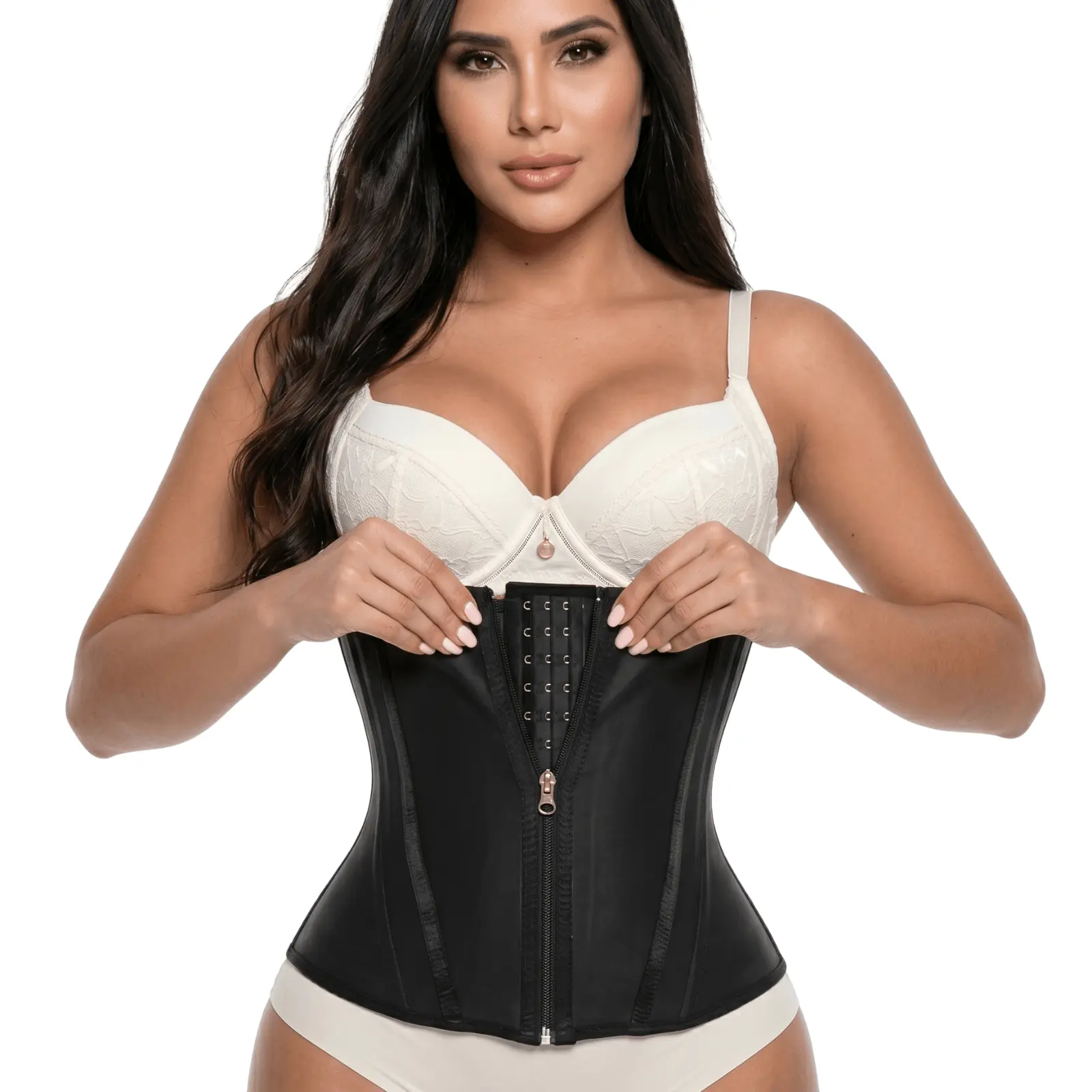 SILUET Women's Colombian Waist Trainer Shapewear (2XL) - Customized Fit, Casual, Lightweight, Breathable Fabric, Double Compression, Full Coverage, High Stretch, Hook-and-Eye Zip, Dual-Layer, Body Slimming, No Padding, for Everyday Wear & Gym Workouts