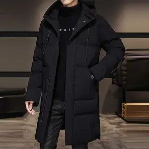 Men's Winter Jacket: Hooded Jacket with Full Zip Front Closure, Thick Insulation, Windproof, and High-Quality Shell - Ideal for Skiing, Daily Winter Wear, Men's Winter Jacket, Skiing Gear, High-Quality Jacket, Reinforced Seams, Ou