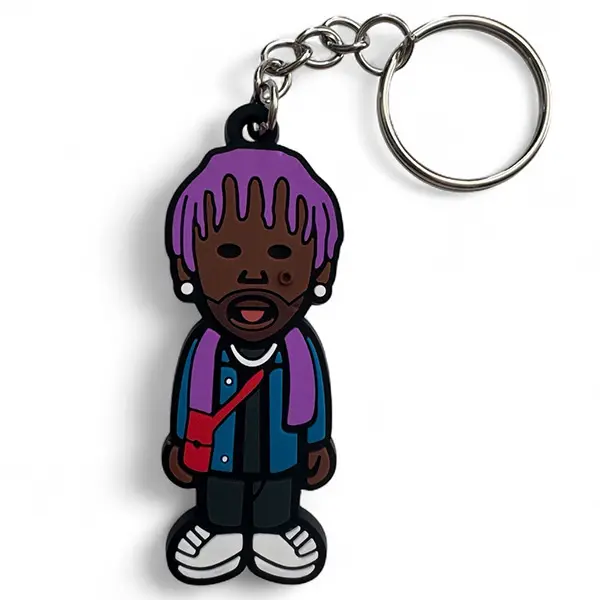 2016 XXL Purple Hair Keychain - Premium Rap-Inspired Design for Hip Hop Fans Streetwear Collectible Durable Lightweight Easy to Carry Perfect Gift