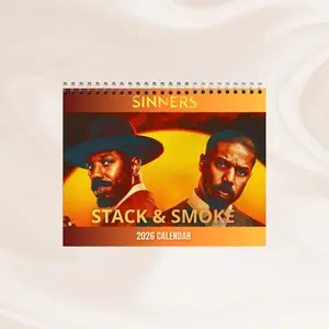 Sinners Stack and Smoke 2026 Wall Calendar – The Year Of Sinners Horror Movie Lover Fan Calendar & Planner, Unique Christmas Gift Idea, Collectible Comedy Wall Art