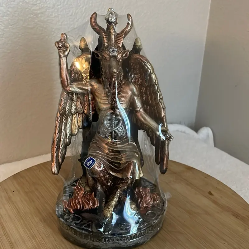 9” inches Baphomet Gold & copper