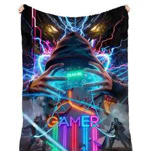 1pc Blankets for boys, girls, teenagers, and adults; soft and comfortable blankets suitable for living room, sofa bed, home (play) flannel blankets.