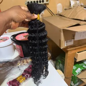 18-in 1B Color Boho Curls 100% Human Hair Weave Extensions