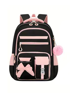 Bowtie Laptop Backpack Bag Set, Includes Lunch Pencil Bag Kits, Ideal for Teenage Girls, Perfect School Bag for Students, Adjustable Backpack