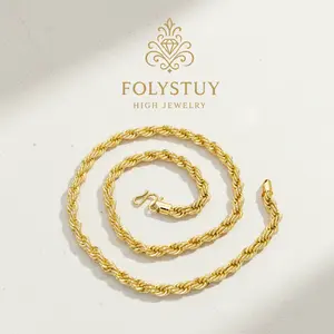 Length: 27.5 inches, Width: 8 mm. 【FOLYSTUY】 Handmade twisted necklace, equipped with flexible M clasps. Suitable for both men and women to wear.Y0005M