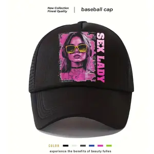 Men's Casual Baseball Cap - Polyester 100% in Black Gray Green Blue White Pink - New Collection Finest Quality sun hat