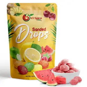 NY Spice Shop Watermelon Sanded Drops - Watermelon Hard Sweet Candy -  Approximately 90 Pieces Per Pound - Flavored Healthy Snacks For Candies Lovers