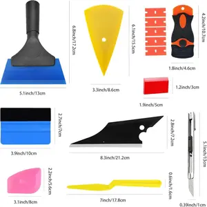 24PCS Window Film Installation Tool Set, Multi-Purpose Felt Squeegees and Corner Trimmers, Professional Automotive Window Tinting Accessory Kit,Car Tinting Film Tool Set,Universal Fit summervibes