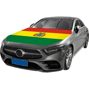 Bolivian Flag Car Hood Cover - 63"x47" (5x4 FT) Car Hood Cover, Durable Elastic Fabric for Car Decor Fit Most Car, SUV's Hood