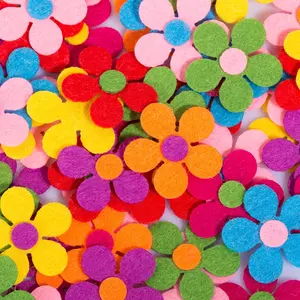 120pcs Felt Flowers Fabric Flower Embellishments for DIY Crafts Sewing Handcraft Decoration, 1.1 Inch, Assorted Colors