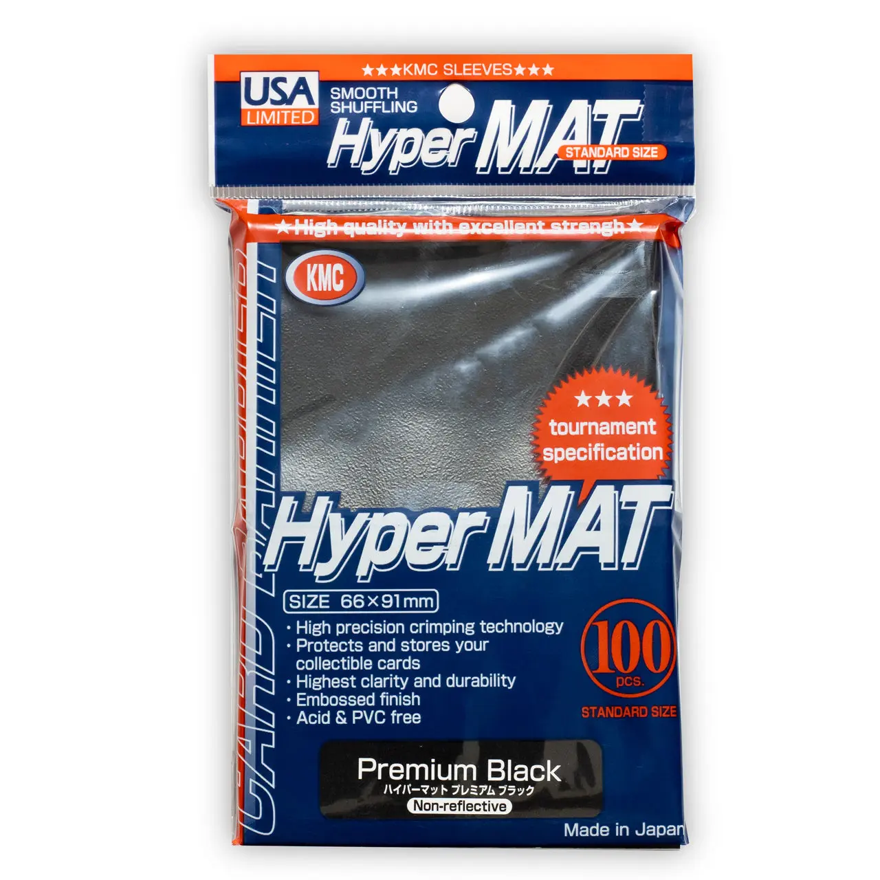 KMC Hyper Mat Premium Card Sleeves - Black