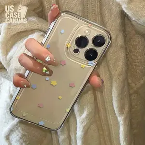 Colorful Star Transparent Mobile Phone Case Creative Space Shell Suitable For Iphone15 14 13 12 11 X Xs Xsmax 7 8 Pro Max Plus Model Soft Shell