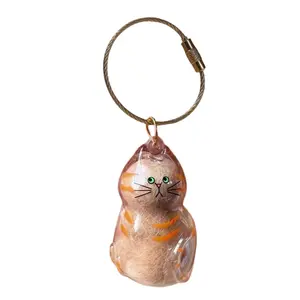 Cat Pet Keepsake Funeral Supplies: DIY Pet Fur Memory Capsule, Memorial Keychain for Cats, Transparent Transparent Material Pets Fur Keepsake, Self-Fill cat Memorial Gift for Pets Lovers