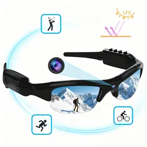 Smart Glasses With Camera and  Polarized Lenses Video Camera Smart Sunglasses For Men Women WiFi Wearable Sports Eye Glasses Outdoor Recording Motorcycle Riding Hiking Wearable Tech Glasses