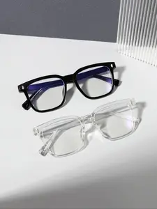 Men's Casual Rectangle Frame Eyeglasses, Basic Fashion Eyeglasses for Work, Daily Clothing Decor, Perfect for Student Daily Use, Square Frame Glasses