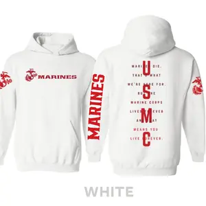 Usmc Marines Tactical Hoodie/Sweatshirt, Classic Semper Fi Marine Corps Hoodie For Veterans, Vintage Rugged Military Pullover Comfort Hoodie, Retro Tactical Semper Fi Graphic Hoodie