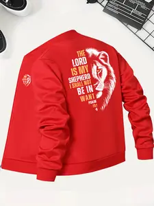 New vintage "God" Graphic pattern letter print loose casual Long Sleeve stand-up collar slim Fitted Knit sweatshirt jacket Coats men's, spring and autumn fashion simple and versatile zipper jacket Casual fitted jackets