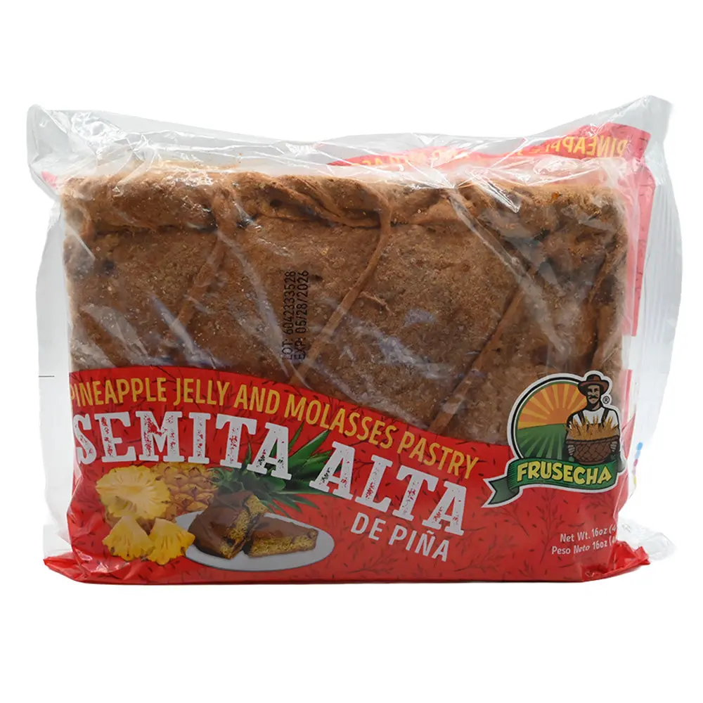 Semita Alta de Piña - Soft Salvadoran Sweet Bread with Pineapple Jelly Topping - Perfect for Coffee - El Salvador pineapple filled sweet bread