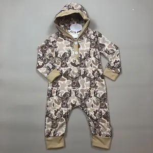 Baby Boy Deer Hunting Romper Newborn Boy Hoodies Onesie