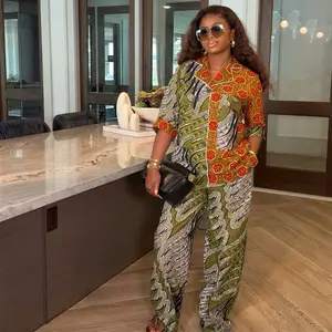 Ava Ankara Two Piece Set - Comfortable and Chic with Vibrant Patterns and Stylish Design