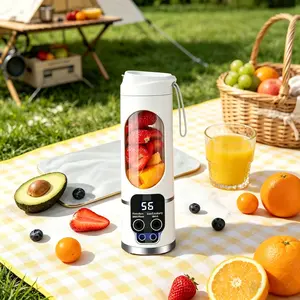 Portable Blender Cup,Electric USB Juicer Blender,Mini Blender Portable Blender For Shakes and SmoothiesWith 6 Sharp Blades,  Rechargeable Travel Blender for Fitness On-the-Go Use, Personal Small Blender to Make Homemade Baby Food