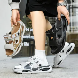 Men Thick Sole Non Slip Sandals Quick Drying Odor Resistant Beach Slippers Outdoor Casual All Seasons Wear Durable Soft Comfortable Fashion Non-Slip Summer Man Breathable Garden Shoes Work Shoes Two Ways To Wear Easy Makapal Slide Flipflop Arch Boy Dance