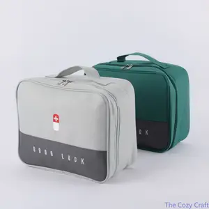 Large Capacity First Aid Kit, Portable Handheld Medical Storage Bag, Durable Emergency Medicine Organizer Pouch for Outdoor Camping Travel Home Car Daily Health Protection Medical Supplies Arrangement summerwins