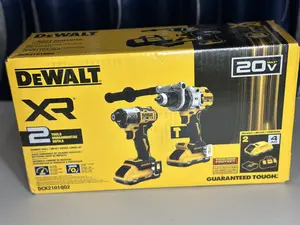 Dewalt  Lithium-Ion Cordless 2-Tool Combo Kit with (2) 4.0 Ah Batteries, Charger and Kit Bag