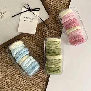 【Pack of 5】Single random color scrunchie headband cute high stretch durable rubber band tie hair high ponytail non-damage hair traceless hair accessories