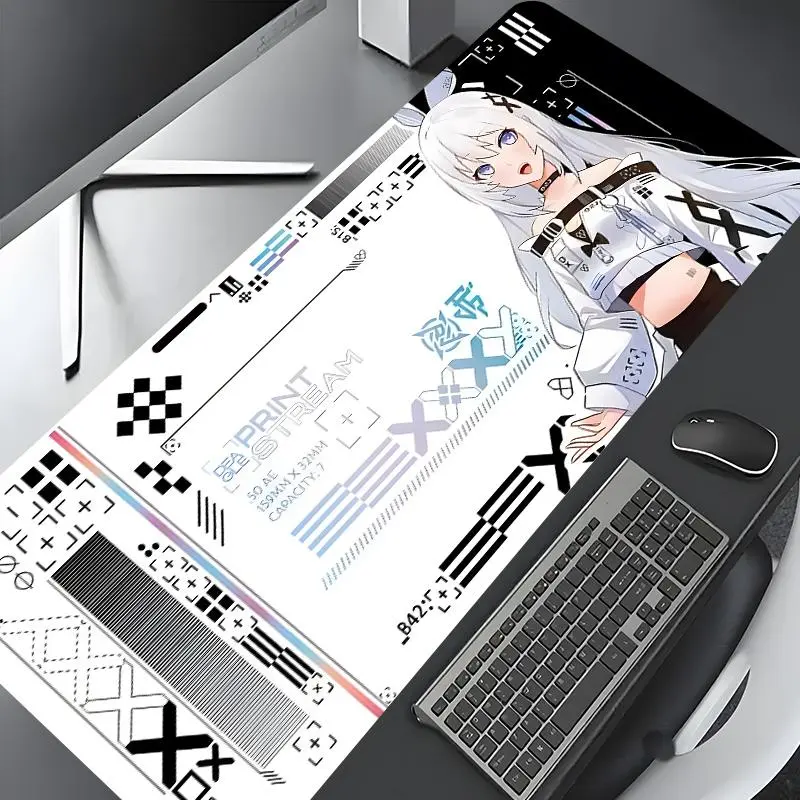 Anime Girl Pattern Mouse Pad, Rectangle Gaming Mouse Pad, Non-slip Rubber Pad, Aesthetic Desktop Decoration Protective Pad for Laptop, Desktop Computer Games, Anime Mousepad, Mouse Pad Cute, Mouse Mat, Desktop Accessories, Gaming Desk Accessory