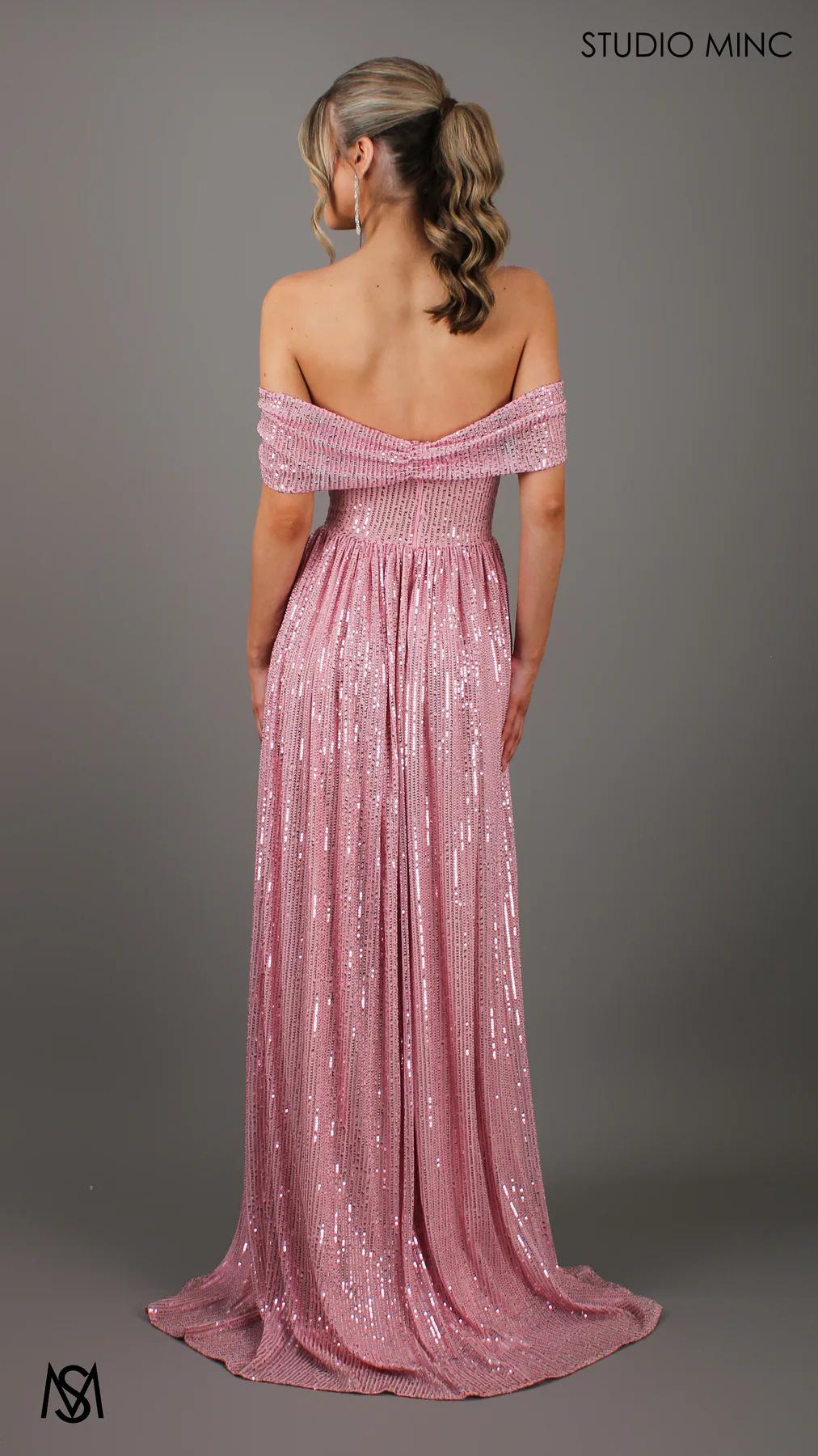 Sequin Slit Maxi Ball Gown | Strapless Prom Dress Women