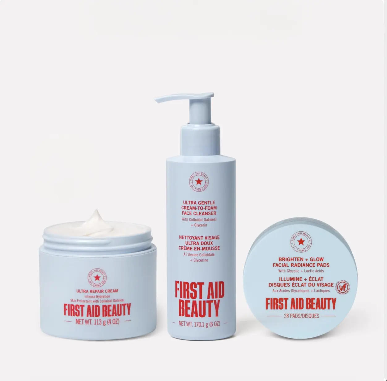 Sensitive Skin Full Routine Exclusive Bundle to cleanse, exfoliate and hydrate