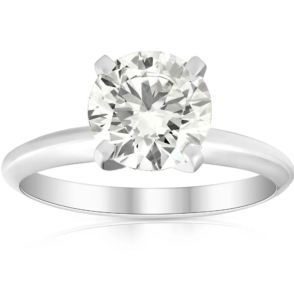 1 3/4Ct Solitaire Diamond Platinum Engagement Ring Lab Grown 1 3/4Ct Solitaire Diamond Platinum Engagement Ring Lab Grown