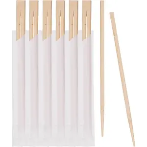 50 Pairs Disposable Wooden Chopsticks-Individually Wrapped for Hygiene-8-Inch Wood Chopstick-Utensils for Sushi, Noodles, and Takeout-Smooth, Splinter-Proof Design