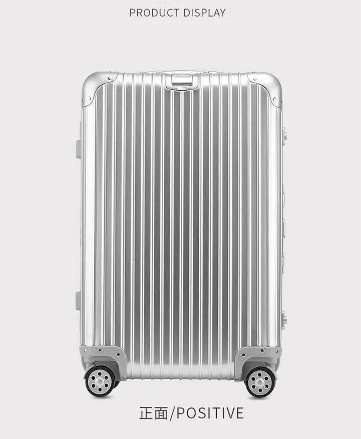【luxury dupe】Aluminum Magnesium Alloy Suitcase case - Airline Approved Carry-On Trolley Case,Spinner Wheel Hardside Luggage,TSA Lock ,Large Capacity, Waterproof, Durable & Versatile Design Luggage Set Travel Essentials Hard Sided black friday deal