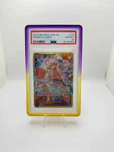 PSA Slab Guard w/ Backplate – Premium TPU Bumper Case for Graded Cards (Shockproof, Gradient Colors)