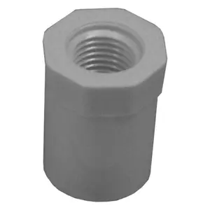 212 MAIN Reducing Size Schedule 40 PVC Bushing, 0.5 in. Spigot x 0.25 in. FIPT, for Boating Water Sports