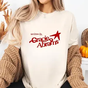 [Sale off up to 50%] Written by Gracie Abrams adult Tshirt, pop singer T-Shirt, aesthetic Shirt, The secret of us tee, i love you i'm sorry