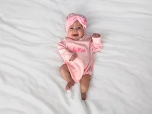 Personalized Sweatshirt Bubble Romper & Bow for baby or toddler | Custom Bubble
