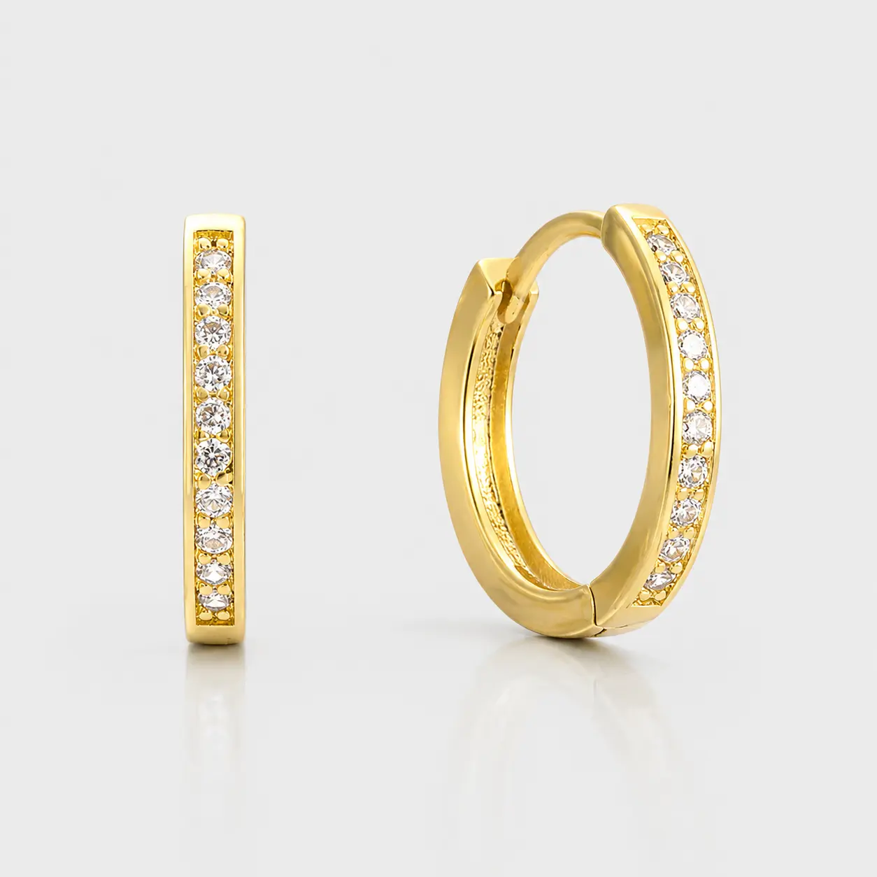 EVRY JEWELS Gold or Silver Plated Women's Eternity Earrings