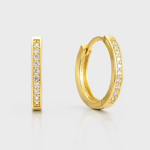 EVRY JEWELS Gold or Silver Plated Women's Eternity Earrings