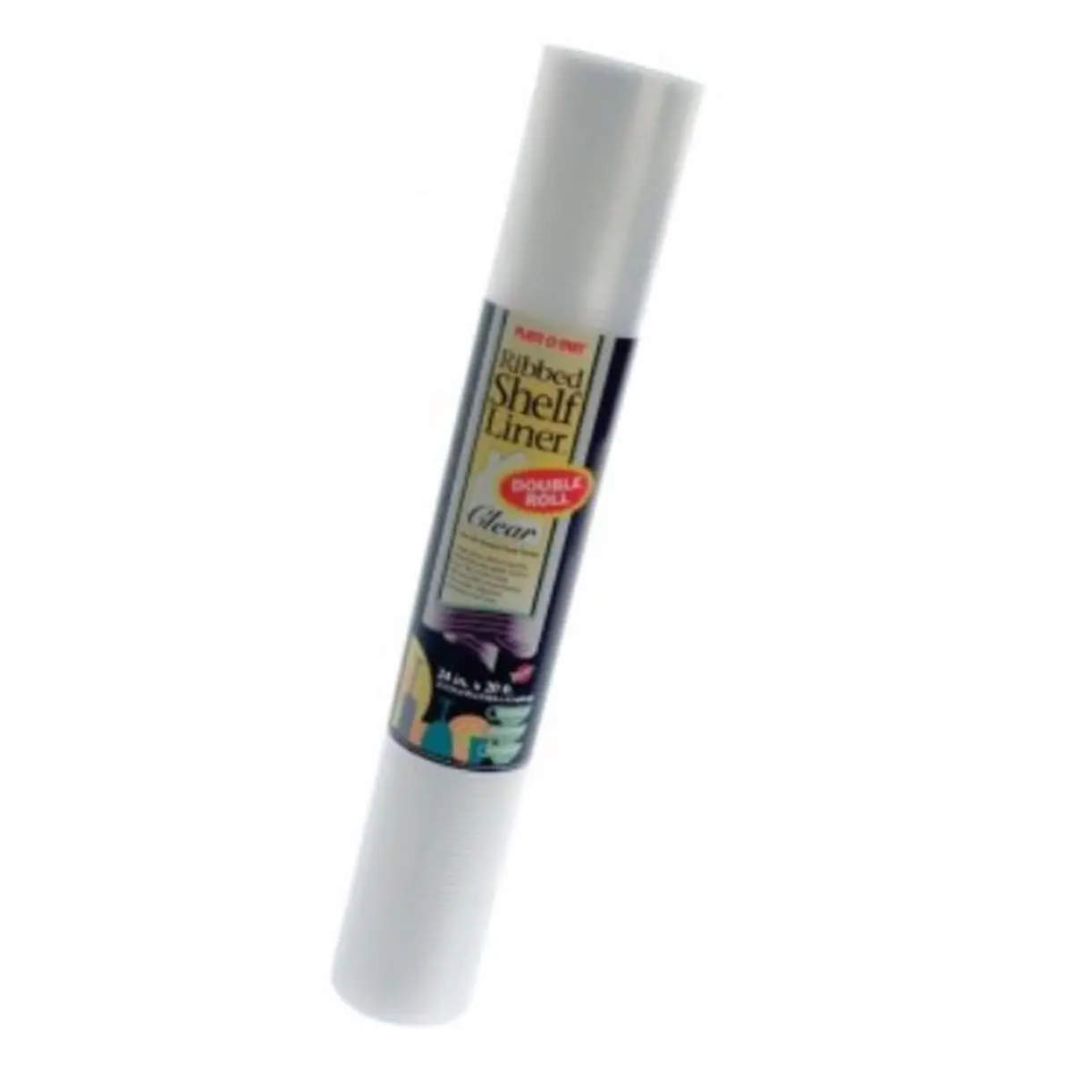 212 MAIN Plast-O-Mat PM220-C Ribbed High-Gloss Double-Roll Liner, 24 in x 20 ft, Waterproof Shelf Covers, Home Storage Surface Protector
