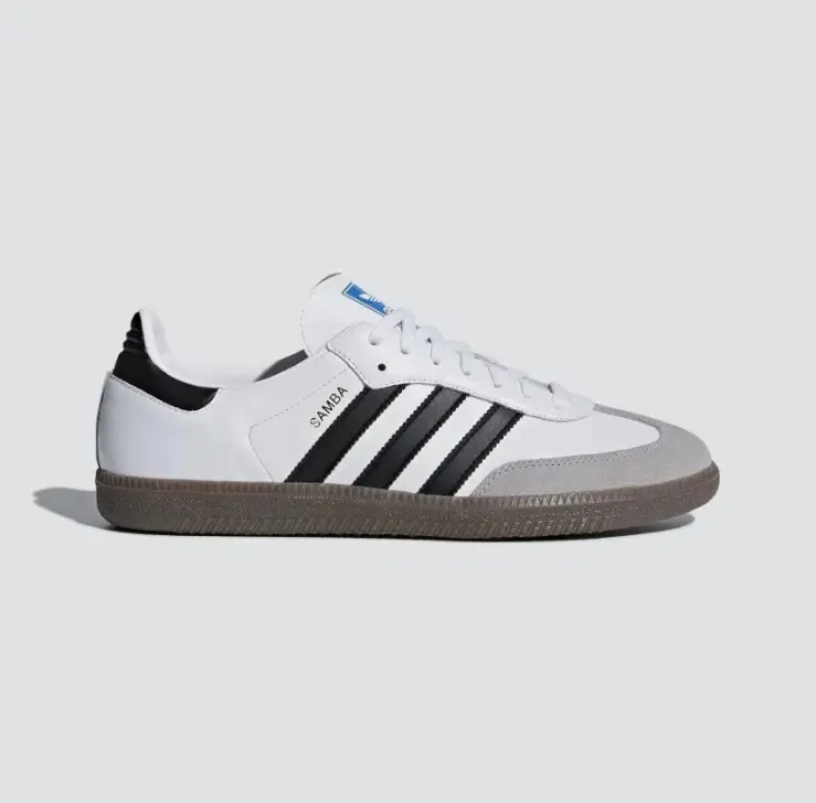 Adidas Men's Samba OG Closed Lace Sneaker - Cloud White/Core Black, Size 8.5, Casual Trainer Footwear(White Samba)