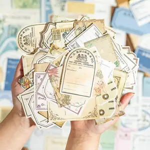 Vintage Scrapbooking Paper, 200pcs/set Retro DIY Decorative Paper, DIY Decorative Sticker for Scrapbooking, Journaling, Gift Wrapping, Handmade Crafts Sticker Packs