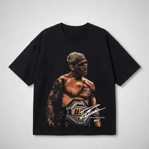 UFC men's short-sleeved T-shirt, UFC street casual wear, UFC casual round-neck top